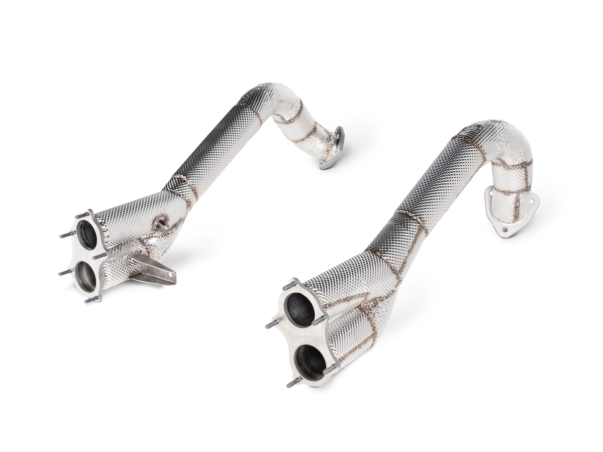 Akrapovič Porsche 718 Cayman GT4 / Spyder / Porsche 718 Cayman GTS 4.0 / Boxster GTS 4.0 Link pipe set (Titanium) — L-PO/T/13 — manufacturer photo 1