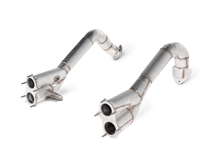 Akrapovič Porsche 718 Cayman GT4 / Spyder / Porsche 718 Cayman GTS 4.0 / Boxster GTS 4.0 Link pipe set (Titanium) — L-PO/T/13 — manufacturer photo 1
