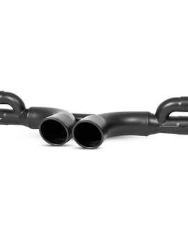 MBRP 14-19 Porsche GT3/GT3RS 3in Center Muffler Bypass 4in Tips - Black Coated