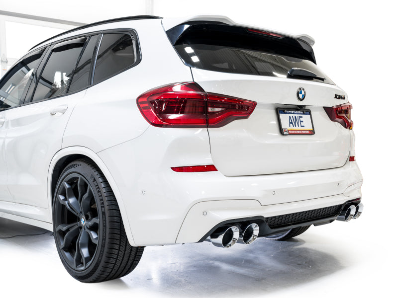 AWE Tuning 20-25 BMW X3 M/M Comp (F97) AWD SwitchPath Axle-back Exhaust - Chrome Silver Tips