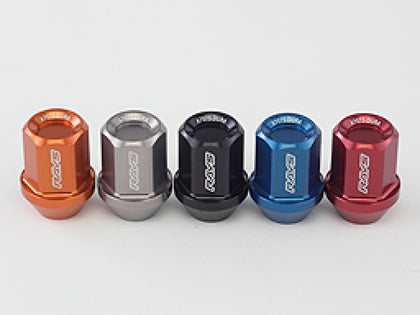 Rays Dura-Nut L32 Straight Type 12x1.25 Lug Nut Set 16 Lug 4 Lock Set - Black