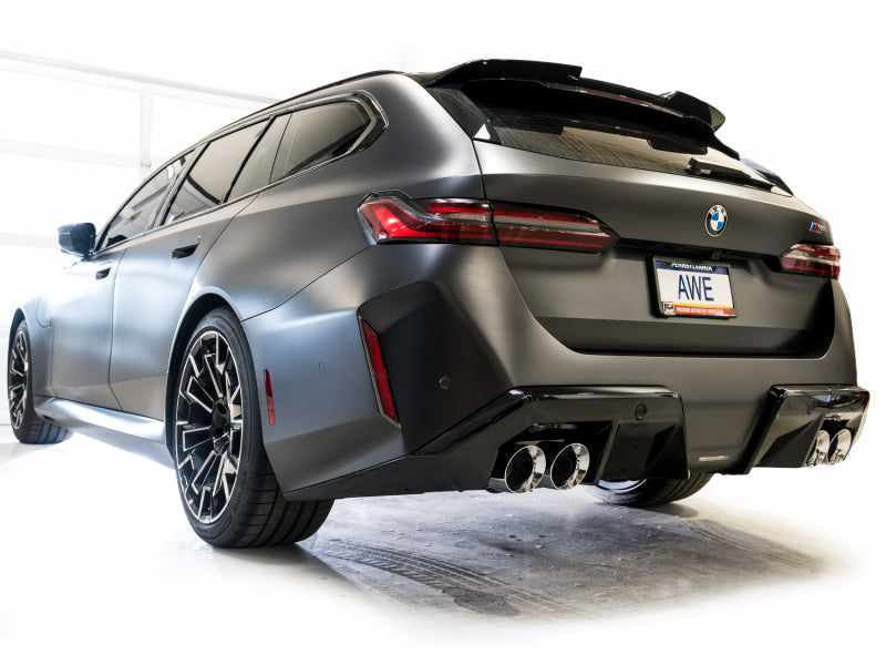 AWE BMW G90/G99 M5 Track Edition Catback Exhaust - Chrome Silver Tips