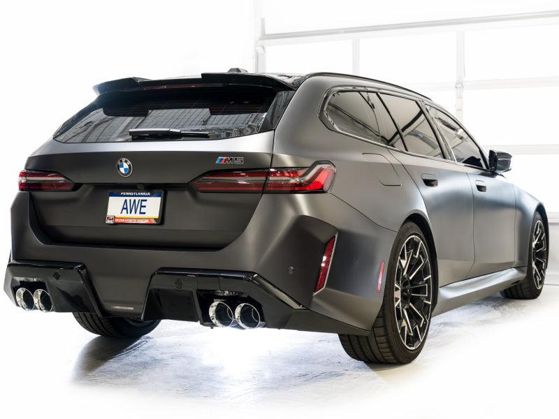 AWE BMW G90/G99 M5 Touring Edition Catback Exhaust - Chrome Silver Tips