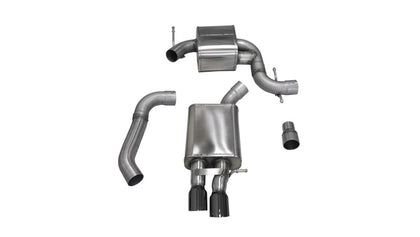 Corsa 06-10 Volkswagen GLI Mk5 Black Touring 3.0in Cat-Back Single Rear Exitn Black Pro-Series