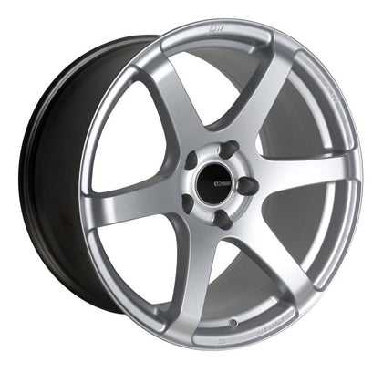 Enkei T6S 18x8.5 45mm Offset 5x100 Bolt Pattern 72.6 Bore Matte Silver Wheel (representative: same model & finish, other size)