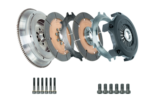 DKM Clutch 99-03 Audi A3 S3 Quattro MS Organic Twin Disc Clutch Kit w/Flywheel (660 ft/lbs Torque)
