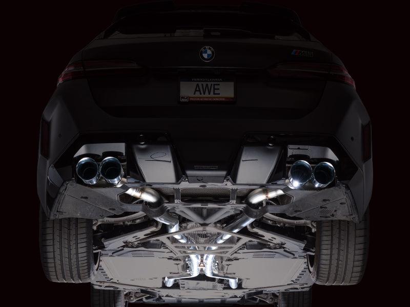 AWE BMW G90/G99 M5 Track Edition Catback Exhaust - Chrome Silver Tips